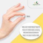 Vitamin D 1000IU 365 Vegetarian Tablets | Optimum Strength Cholecalciferol Vitamin D3 Supplement | UK Manufactured