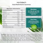 Multivitamin Gummies for Adults | 120 Count | Strawberry Flavoured | 14 Key A-Z Nutrients | with Vitamin A, B12, C, D, and Zinc | Vegan | by Horbaach