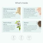 Bettervits Ashwagandha High Strength Complex with Passion Flower & Vitamin B | Organic KSM-66 Ashwagandha 800mg | Stress & Cortisol Support Supplement | 60 Capsules