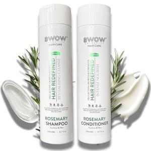 Rosemary Saw Palmetto Shampoo & Conditioner Set – Advanced 2% Actives DHT Blocking Formula, Vegan, SLS & SLES Free, pH Balanced, Unscented, For Scalp Health, Hair Growth, Thinning Hair & Volume, 500ml