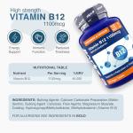 Zipvit Vitamin B12 Tablets High Strength 1100mcg, 1 Year Supply, Pure Methylcobalamin, 360 Vegan Tablets, Reduces Tiredness, Supports Energy and Immunity