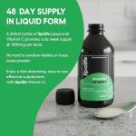 lipolife LVC1 Liposomal Vitamin C Liquid 240ml – High Strength - 48 Days Supply, No Tablets, Clinically Proven Higher Absorption, Gluten-Free, Vegan, Immune & Collagen Support Supplement