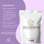 UKHealthHouse Korean Ginseng MAX 3125mg - 60 Tablets, Extra Potency Ginsenosides, Vegan UK, Panax Strong, High Strength Panax Ginseng Cognitive Health