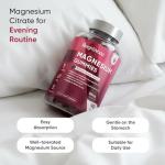 Magnesium Gummies | 90 Vegan Gummies | 125mg Magnesium Supplements | 45 Days Supply | Natural Grape Flavour | Gluten-Free