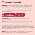 Magnesium Gummies | 90 Vegan Gummies | 125mg Magnesium Supplements | 45 Days Supply | Natural Grape Flavour | Gluten-Free