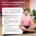 Magnesium Gummies | 90 Vegan Gummies | 125mg Magnesium Supplements | 45 Days Supply | Natural Grape Flavour | Gluten-Free