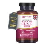 Odourless Garlic Capsules | 45,000mg per softgel | 200 softgels (not Tablets) Super High Strength | Cold Pressed and Deodourised Premium Garlic Oil Extract from Allium Sativum