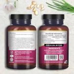 Odourless Garlic Capsules | 45,000mg per softgel | 200 softgels (not Tablets) Super High Strength | Cold Pressed and Deodourised Premium Garlic Oil Extract from Allium Sativum