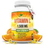 Vitamin C 1500mg per Tablet, High Strength 180 Vegan Tablets, Food Supplement, 6 Month Supply - Made in UK