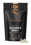 Vitamin E 1000IU D-Alpha Tocopherol – 100% Natural Vitamin E – 90 Vegan Capsules – Highly Absorbable – 3 Month Supply – Protects Cells from Oxidative Stress – by Alpha01