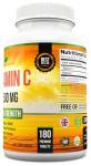 Vitamin C 1500mg per Tablet, High Strength 180 Vegan Tablets, Food Supplement, 6 Month Supply - Made in UK