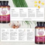 Odourless Garlic Capsules | 45,000mg per softgel | 200 softgels (not Tablets) Super High Strength | Cold Pressed and Deodourised Premium Garlic Oil Extract from Allium Sativum