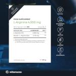 L-Arginine High Strength 4500 mg per Daily Dosage - 360 Capsules of 750 mg - Sport Performance Booster - Natural Supplement of Pure L Arginine Without Additives, German Quality- Vitamaze