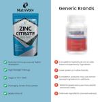 Zinc Citrate 100mg Supplements Immune Health Fertility Vision Acne Skin Hair | 120 Tablets