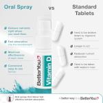 Vitamin D3 4000 IU Oral Spray, High Strength Vitamin D Supplement, 3-Month Supply, Sugar-Free Peppermint Flavour, Made in The UK | BetterYou