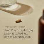 WILD NUTRITION Food-Grown® Iron Plus | Gentle Iron Supplements with Vitamin C for Higher Absorption | Easy to Digest Tablets for Cognitive, and Energy Support | 30 Capsules