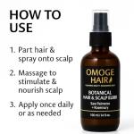 Omoge Hair Botanical Hair & Scalp Elixir – Saw Palmetto + Rosemary | Hair Growth Tonic & Scalp Treatment | Anti-Hair Loss, Strengthening & Root Booster | Lightweight Vegan Formula | 100ml
