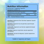 Magnesium Glycinate Capsules Provide 300 mg of Pure Elemental Magnesium Per Serving 120 Vegan Caps | Magnesium Supplement Non GMO, Dairy & Gluten Free