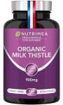 Organic Milk Thistle high Strength - Pure Seed Powder Excipient Free - Triple Action Liver Supplement: Detoxify, Protect & Strengthen - 120 Vegan Capsules - High Strengh - French Expertise - Nutrimea