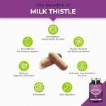Organic Milk Thistle high Strength - Pure Seed Powder Excipient Free - Triple Action Liver Supplement: Detoxify, Protect & Strengthen - 120 Vegan Capsules - High Strengh - French Expertise - Nutrimea