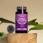 Organic Milk Thistle high Strength - Pure Seed Powder Excipient Free - Triple Action Liver Supplement: Detoxify, Protect & Strengthen - 120 Vegan Capsules - High Strengh - French Expertise - Nutrimea