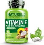 NATURELO Vitamin E with Mixed Tocopherols from Natural Sources (Coconut, Sunflower & Rice Bran) - 180mg - Includes Avocado, Mango, Kiwi & BlackBerry Extracts - 90 Vegan Capsules | 3 Months Supply