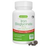 Igennus Chelated Iron Bisglycinate 20mg with Vitamin C, 180 Tablets, 6 Month Supply, Clean Label, Gentle Formula & Targeted Release, One Daily, for Women & Men, Vegan, by Igennus