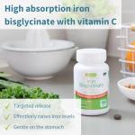 Igennus Chelated Iron Bisglycinate 20mg with Vitamin C, 180 Tablets, 6 Month Supply, Clean Label, Gentle Formula & Targeted Release, One Daily, for Women & Men, Vegan, by Igennus