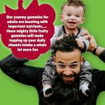 Chewy Vites Adult Multivitamin Advance, 60 Multivitamin Gummies, 12 Essential Nutrients, 2 Months Supply, Real Fruit Juice, Vegan, Berries Flavour