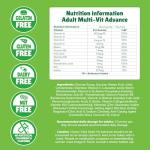 Chewy Vites Adult Multivitamin Advance, 60 Multivitamin Gummies, 12 Essential Nutrients, 2 Months Supply, Real Fruit Juice, Vegan, Berries Flavour