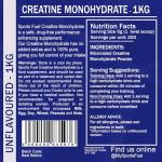 Sports Fuel Creatine Monohydrate Powder 1kg – Micronised Creatine Supplements for Men for Muscle Growth, Strength & Recovery – Pre Workout Powder (Not Gummies or Tablets) – 200 Servings, Unflavoured