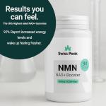 NMN = NAD+ Supplement, 600mg per Serving, Enhanced Absorption, Actual NAD+ Supplement for Cellular Repair & Energy Metabolism | Vegan, Non-GMO
