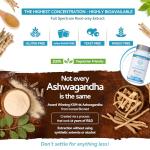 Ashwagandha KSM-66 : 12,500mg Daily Super High Strength Ashwagandha - 5% Withanolides - Equivalent 1000mg Extract - No Artificial Fillers or Binders - Organic Withania Somnifera Root - UK Made