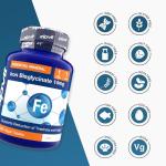 Zipvit Iron Tablets 14mg, (1 Year Supply), Supports Energy & Immunity, Iron Supplements for Women and Men as Bisglycinate Form, 365 Vegan Tablets