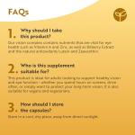 Nutravita Lutein Natural Eye Supplement – 90 Vegan Capsules - Zeaxanthin, Bilberry Extract, Vitamins A, B12 & Zinc – for Maintenance of Normal Vision – Made in The UK