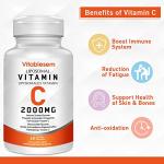 Liposomal Vitamin C Capsules 2000mg - High Strength Gluten Free & Ascorbic Acid - Immune Support Antioxidant Supplement - Non-GMO