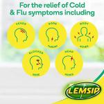 Lemsip Cold and Flu Sachets, Lemon, 10 Total, Paracetamol, Cold and Flu Relief, Headache, Blocked Nose Relief, Sore Throat Relief, Fever, Full Relief, Decongestants, Medication