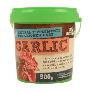 Global Herbs Chicken Garlic Granules for Poultry Digestive & Condition Support 500g