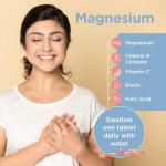 Healthspan Magnesium 375mg | Everyday Support for Muscles & Nervous System | Added B Vitamins Complex | Added Benefits for Your Bones, Teeth & Energy Levels | Vegan (90 Tablets)