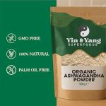 Organic Ashwagandha Powder 500g, by Yin & Yang Superfoods. 100% Pure and Raw - Premium Quality. Vegan, Gluten Free & Palm Oil Free.