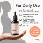 MEND Ultra High Strength CBD Oil 6000Mg – Strongest C.B.D Drops Made in UK – Cannabis Oil for Pain Relief, Recovery & Relaxation – CBD Very Strong Concentration - No THC – Vegan – 30ML