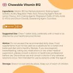 Vitamin B12 Tablets 1000mcg - 1+ Year Supply - 400 Chewable Tablets - Natural Lemon Flavour - Vegan & Gluten-Free - Methylcobalamin Form - B12 Vitamins for Women & Men - Made in the UK