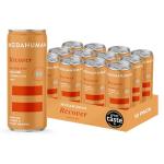 MEDAHUMAN CBD Drink (20mg), Recover, Blood Orange & Ginger, with Turmeric, Zinc, Vitamin C & D3, Low Calorie, Immune System Booster, Adaptogens & CBD Infused Fizzy Drink (Pack of 12 x 250ml)