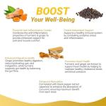 Honor Stone - Turmeric Capsules with Ginger & Black Pepper – 1950mg High Strength 95% Curcuminoids, Curcumin – Joint Support & Inflammation Supplement – Vegan, Gluten Free – 60 Capsules (not tablets)