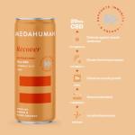 MEDAHUMAN CBD Drink (20mg), Recover, Blood Orange & Ginger, with Turmeric, Zinc, Vitamin C & D3, Low Calorie, Immune System Booster, Adaptogens & CBD Infused Fizzy Drink (Pack of 12 x 250ml)