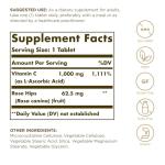 Solgar Vitamin C 1000 mg with Rose Hips Tablets - Pack of 100 - Immune System Support - for Tiredness and Fatigue - Collagen Formation Support - Vegan