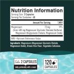 Magnesium Bisglycinate 400mg | 100% Chelated for Maximum Absorption & Bioavailability | Magnesium for Sleep, Relaxation, Muscle Health, Stress & Energy Support | 120 Capsules (2-Month Supply)