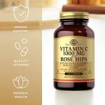 Solgar Vitamin C 1000 mg with Rose Hips Tablets - Pack of 100 - Immune System Support - for Tiredness and Fatigue - Collagen Formation Support - Vegan