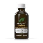 Dr Organic Vitamin E Pure Oil, Hydrating, Essential Oil, All Skin Types, Natural, Vegan, Cruelty-Free, Paraben & SLS-Free, Certified Organic, 50ml, Packaging may vary