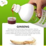 Ved Ginseng Liquid Food Supplement (500 ml) - with Siberian & Panax Ginseng - Supports Energy and Vitality - for Improved Concentration.